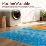 Ultra Soft Area Rug, Non Slip, Stain Resistant, Washable Area Rugs for Living Room, Bedroom, Trendy Gradient Chic Harmony(Orange)