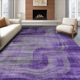 Ultra Soft Area Rug, Non Slip, Stain Resistant, Washable Area Rugs for Living Room, Bedroom, Whimsical Artistic Ombre Design(Purple)