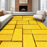 Ultra Soft Area Rug, Non Slip, Stain Resistant, Washable Area Rugs for Living Room, Bedroom, Modern Abstract Yellow Living Room Non-Shedding Rug(Yellow)