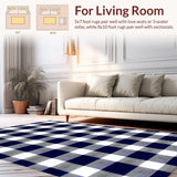 Rustic Coastal Blue Checkered Style(Blue)