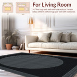 Contemporary Circular Elegant Design(Black)