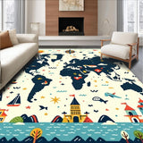 Geographical Discovery Round Area with Continents for Game Time(Black)