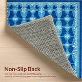 Ultra Soft Area Rug, Non Slip, Stain Resistant, Washable Area Rugs for Living Room, Bedroom, Whimsical Blue Bow Pattern Rug for Fun and Stylish Decor(Blue)