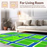 Brightly Illustrated Traffic Adventure Motif(Green)