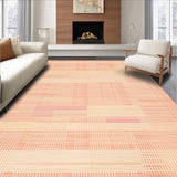 Ultra Soft Area Rug, Non Slip, Stain Resistant, Washable Area Rugs for Living Room, Bedroom, Sophisticated Low-Profile Tiled Aesthetic(Pink)