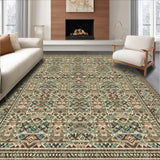 Ultra Soft Area Rug, Non Slip, Stain Resistant, Washable Area Rugs for Living Room, Bedroom, Chic Modern Linear Arrangement(Brown)