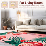 Fresh Botanical Patterned Entrance Mat(Pink)