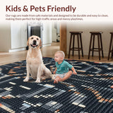 Ultra Soft Area Rug, Non Slip, Stain Resistant, Washable Area Rugs for Living Room, Bedroom, Sophisticated Race Car Bedroom Play Mat(Gray)