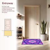 Striking UV Reactive Circular Art(Purple)