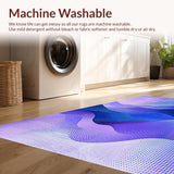 Ultra Soft Area Rug, Non Slip, Stain Resistant, Washable Area Rugs for Living Room, Bedroom, Gradient Playful Color Fusion(Purple)