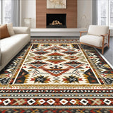 Ultra Soft Area Rug, Non Slip, Stain Resistant, Washable Area Rugs for Living Room, Bedroom, Neutral Tribal Geometric Living Room Stain-Resistant Rug(Blue)
