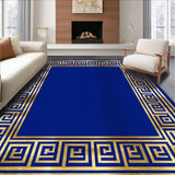 Sophisticated Dark Blue Geometric Fusion(Blue)