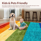 Ultra Soft Area Rug, Non Slip, Stain Resistant, Washable Area Rugs for Living Room, Bedroom, Graphic Black Farmhouse Office Washable Area Rug(Red)