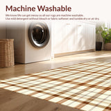 Modern Beige Plaid Area with Classic Tartan Lines and Texture(Beige)