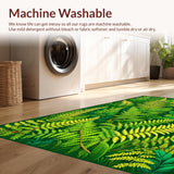 Ultra Soft Area Rug, Non Slip, Stain Resistant, Washable Area Rugs for Living Room, Bedroom, Lively Bee-Inspired Artistic Element(Green)