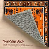 Ultra Soft Area Rug, Non Slip, Stain Resistant, Washable Area Rugs for Living Room, Bedroom, Exotic Orange Spiritual Aesthetic(Orange)