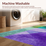 Ultra Soft Area Rug, Non Slip, Stain Resistant, Washable Area Rugs for Living Room, Bedroom, Vibrant Retro Home Office Plush Area Rug(Green)