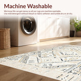 Ultra Soft Area Rug, Non Slip, Stain Resistant, Washable Area Rugs for Living Room, Bedroom, Rustic Warm Toned Lattice Texture(Beige)