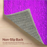 Ultra Soft Area Rug, Non Slip, Stain Resistant, Washable Area Rugs for Living Room, Bedroom, Contemporary Purple Bath Rug with Humor(Purple)