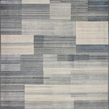 Ultra Soft Area Rug, Non Slip, Stain Resistant, Washable Area Rugs for Living Room, Bedroom, Slate Colored Modern Linear Arrangement(Gray)