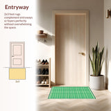 Elegant Dominique Green Tiled Motif(Green)