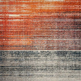 Ultra Soft Area Rug, Non Slip, Stain Resistant, Washable Area Rugs for Living Room, Bedroom, Soft Ombre Gradient Rug Rustic Multi-Hue Distressed Abstract Patterns(Orange)
