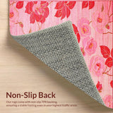 Ultra Soft Area Rug, Non Slip, Stain Resistant, Washable Area Rugs for Living Room, Bedroom, Joyful Springtime Color Palette(Pink)