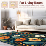 Intricate Dark Floral Composition(Blue)