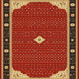 Ultra Soft Area Rug, Non Slip, Stain Resistant, Washable Area Rugs for Living Room, Bedroom, Timeless Earthy Floral Elements(Red)