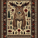 Ultra Soft Area Rug, Non Slip, Stain Resistant, Washable Area Rugs for Living Room, Bedroom, Rustic Wildlife Hallway Runner Rug Non-Slip(Brown)