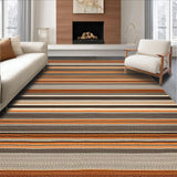 Ultra Soft Area Rug, Non Slip, Stain Resistant, Washable Area Rugs for Living Room, Bedroom, Contemporary Warm Toned Weave(Orange)