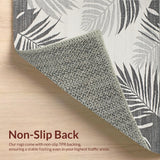 Ultra Soft Area Rug, Non Slip, Stain Resistant, Washable Area Rugs for Living Room, Bedroom, Contemporary Grey and White Motif(Gray)