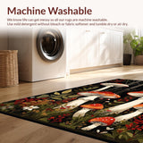 Ultra Soft Area Rug, Non Slip, Stain Resistant, Washable Area Rugs for Living Room, Bedroom, Nature-Inspired Rustic Decor(Red)
