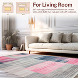 Contemporary Abstract Geometric Fusion(Pink)