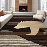 Ultra Soft Area Rug, Non Slip, Stain Resistant, Washable Area Rugs for Living Room, Bedroom, Trendy Muted Tone Shag Finish(Brown)