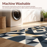 Ultra Soft Area Rug, Non Slip, Stain Resistant, Washable Area Rugs for Living Room, Bedroom, Modern Geometric Charcoal Beige Living Room Area Rug(Beige)