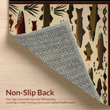 Vibrant Inspired Trout Motif(Beige)