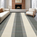 Ultra Soft Area Rug, Non Slip, Stain Resistant, Washable Area Rugs for Living Room, Bedroom, Elegant Striped Monochrome Aesthetic(Beige)