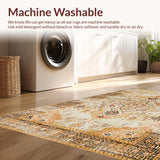 Ultra Soft Area Rug, Non Slip, Stain Resistant, Washable Area Rugs for Living Room, Bedroom, Luxurious Warm Gold Accent Style(Beige)