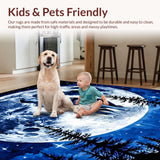 Artful Wolf Motif in Serene Tones(Blue)