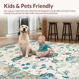 Cozy Distressed Floral Motif(Beige)