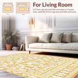 Modern Abstract Wool Beige(Beige)