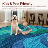 Contemporary Bold Swirling Elements(Blue)