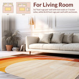 Ultra Soft Area Rug, Non Slip, Stain Resistant, Washable Area Rugs for Living Room, Bedroom, Modern Minimalist Colorful Arrangement(Beige)