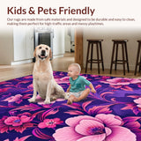 Ultra Soft Area Rug, Non Slip, Stain Resistant, Washable Area Rugs for Living Room, Bedroom, Stylish Luxe Shag Textures(Purple)