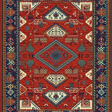 Ultra Soft Area Rug, Non Slip, Stain Resistant, Washable Area Rugs for Living Room, Bedroom, Cozy Textural Braided Visual(Red)