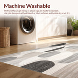 Ultra Soft Area Rug, Non Slip, Stain Resistant, Washable Area Rugs for Living Room, Bedroom, Geometric Abstract Boho Style(Gray)