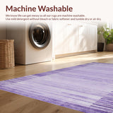 Ultra Soft Area Rug, Non Slip, Stain Resistant, Washable Area Rugs for Living Room, Bedroom, Vibrant Cozy Retro Vibe(Purple)