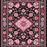 Ultra Soft Area Rug, Non Slip, Stain Resistant, Washable Area Rugs for Living Room, Bedroom, Luxurious Soft Petal Pattern(Red)