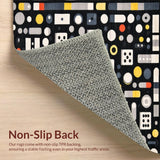 Ultra Soft Area Rug, Non Slip, Stain Resistant, Washable Area Rugs for Living Room, Bedroom, Stylish Graphic Dice Arrangement(Black)
